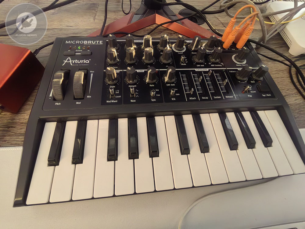 Arturia MicroBrute home studio setup